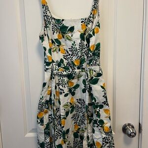 Roz & Ali Lemon Print Midi Dress